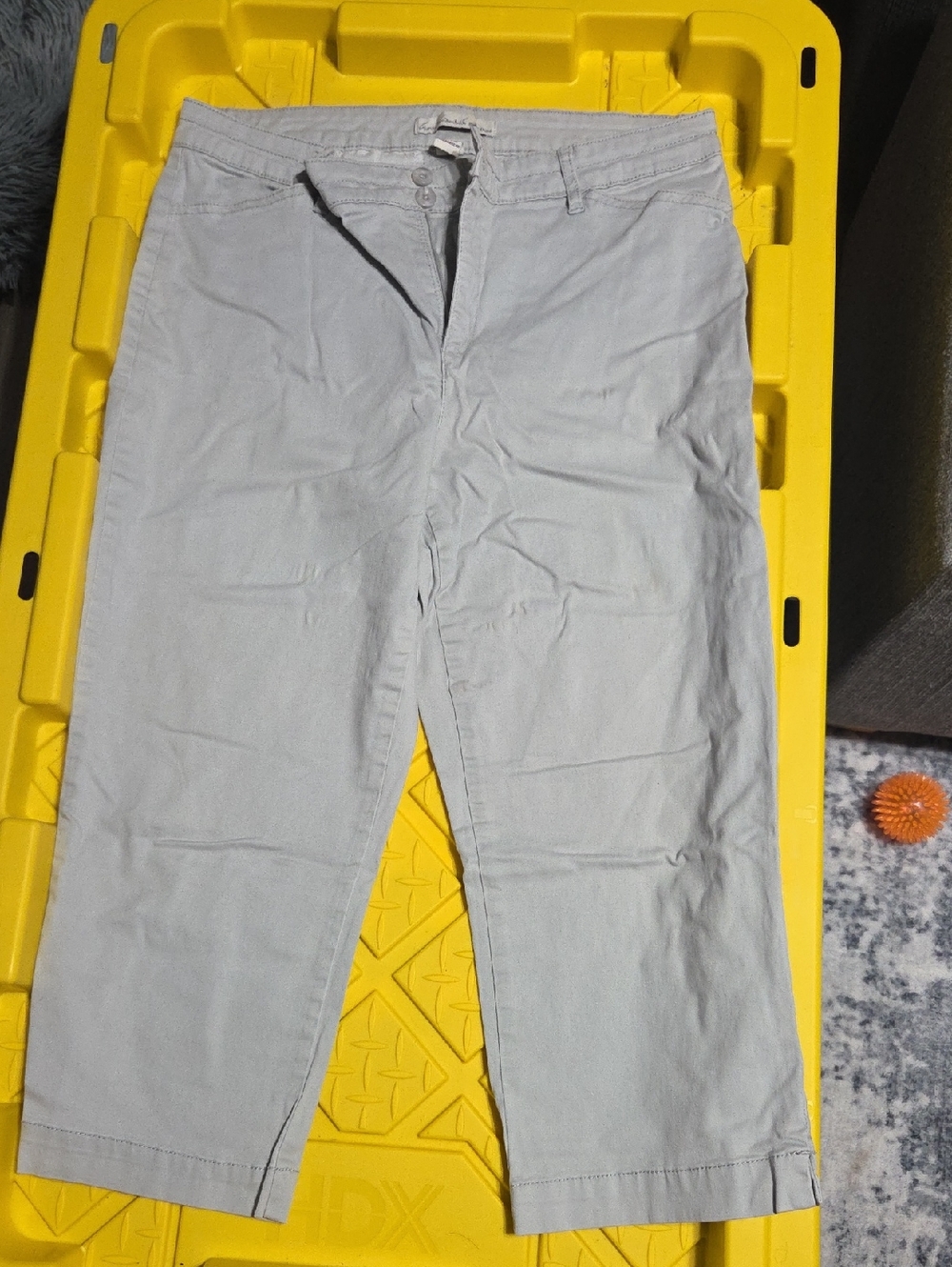 Gloria Vanderbilt Light Gray Chino Pants